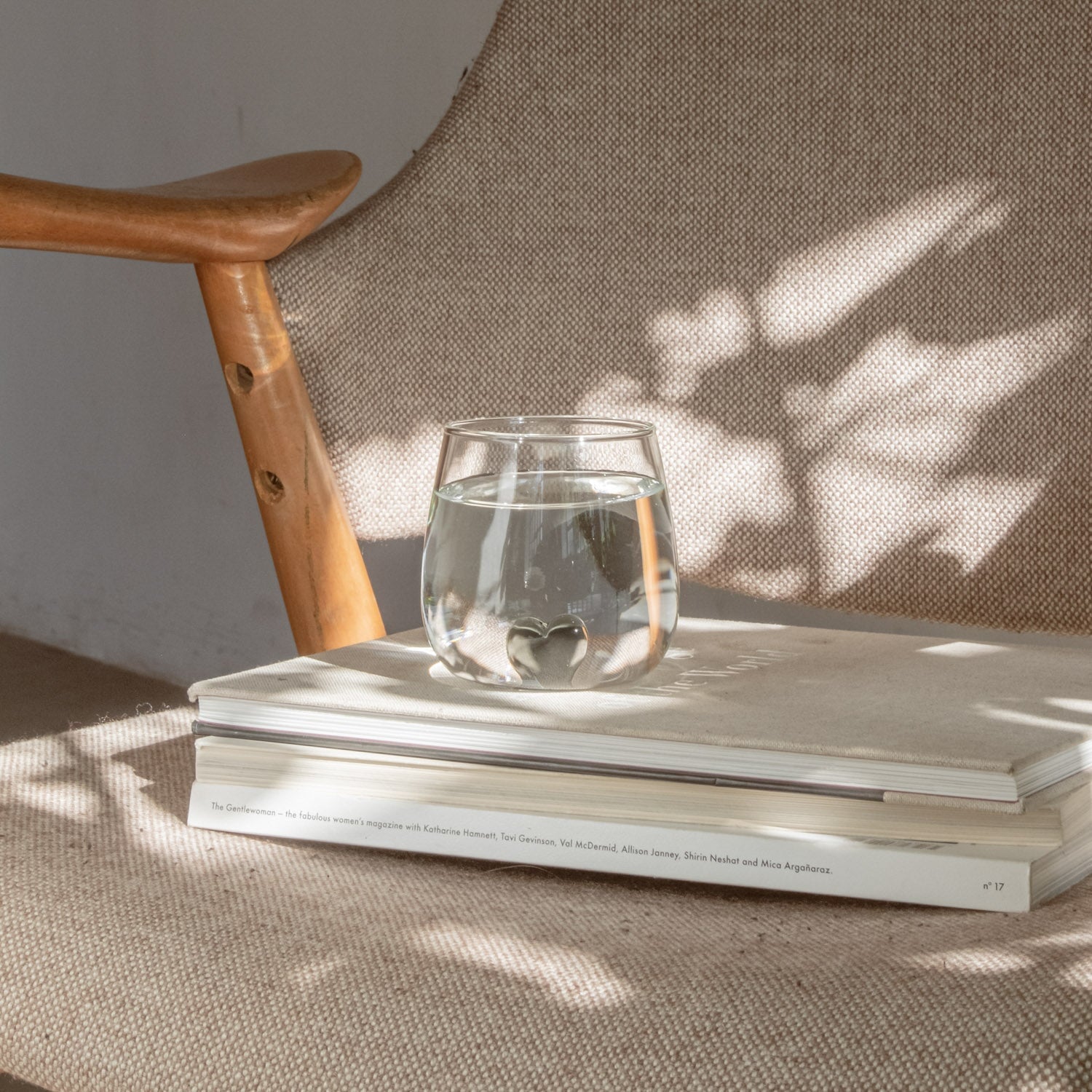 Trinkglas schwarzes Herz - Eulenschnitt