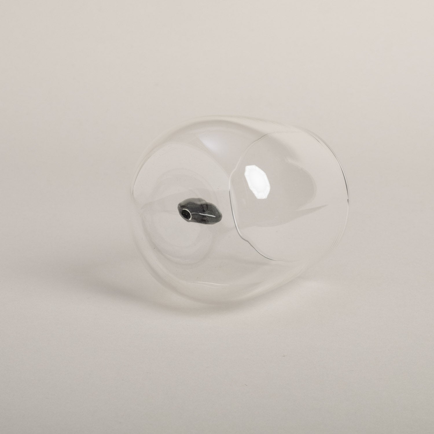 Trinkglas schwarzes Herz - Eulenschnitt