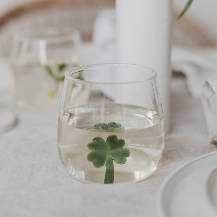 Drinking glass CLOVERLEAF FIGURE - Owl cut