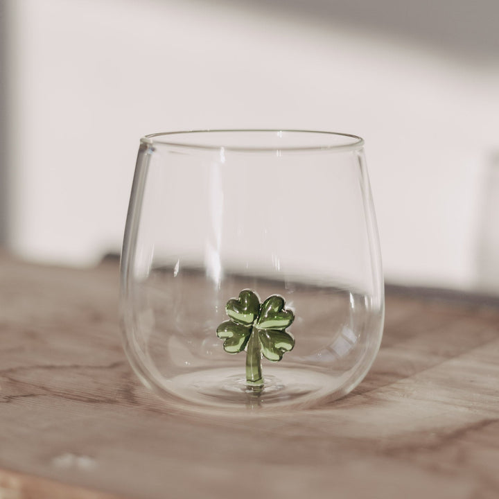 Drinking glass CLOVERLEAF FIGURE - Owl cut