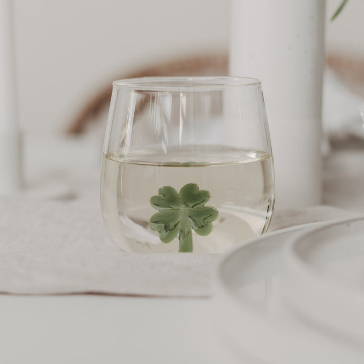 Drinking glass CLOVERLEAF FIGURE - Owl cut