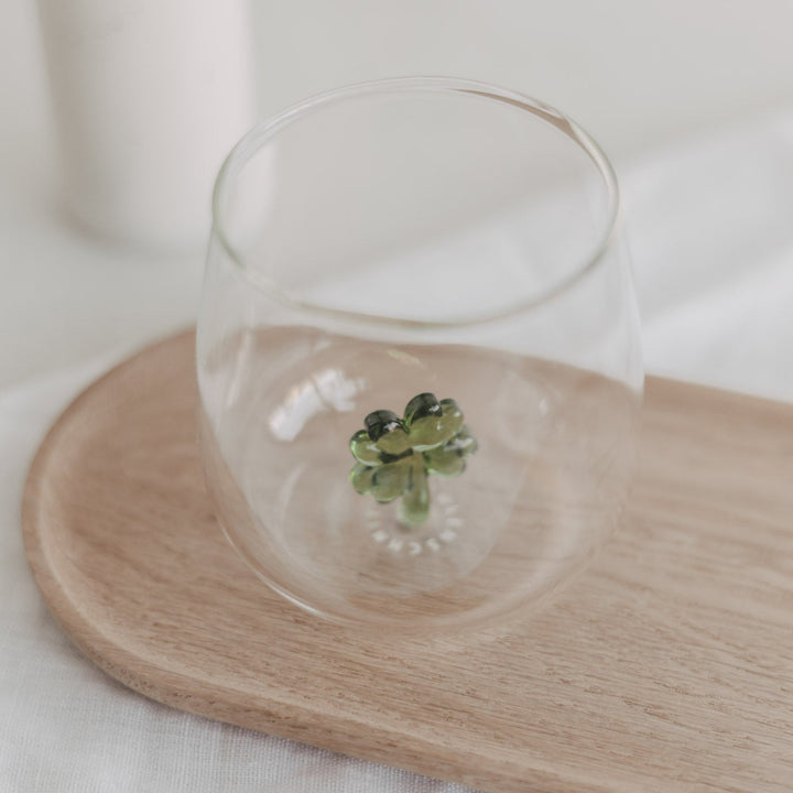 Drinking glass CLOVERLEAF FIGURE - Owl cut