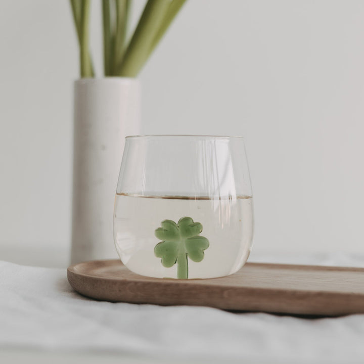 Drinking glass CLOVERLEAF FIGURE - Owl cut