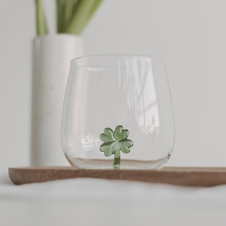 Drinking glass CLOVERLEAF FIGURE - Owl cut