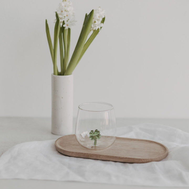 Drinking glass CLOVERLEAF FIGURE - Owl cut