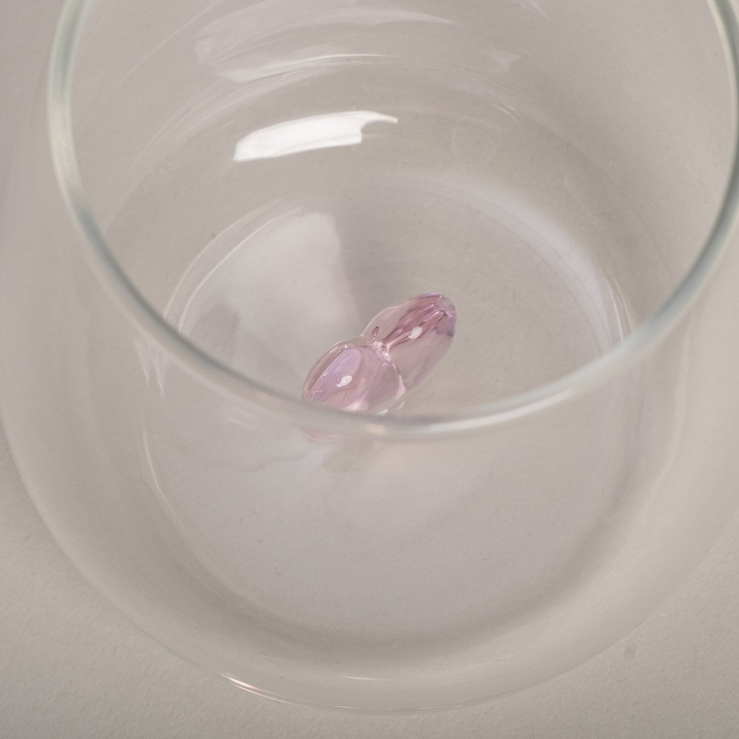 Trinkglas ROSA HERZ - Eulenschnitt