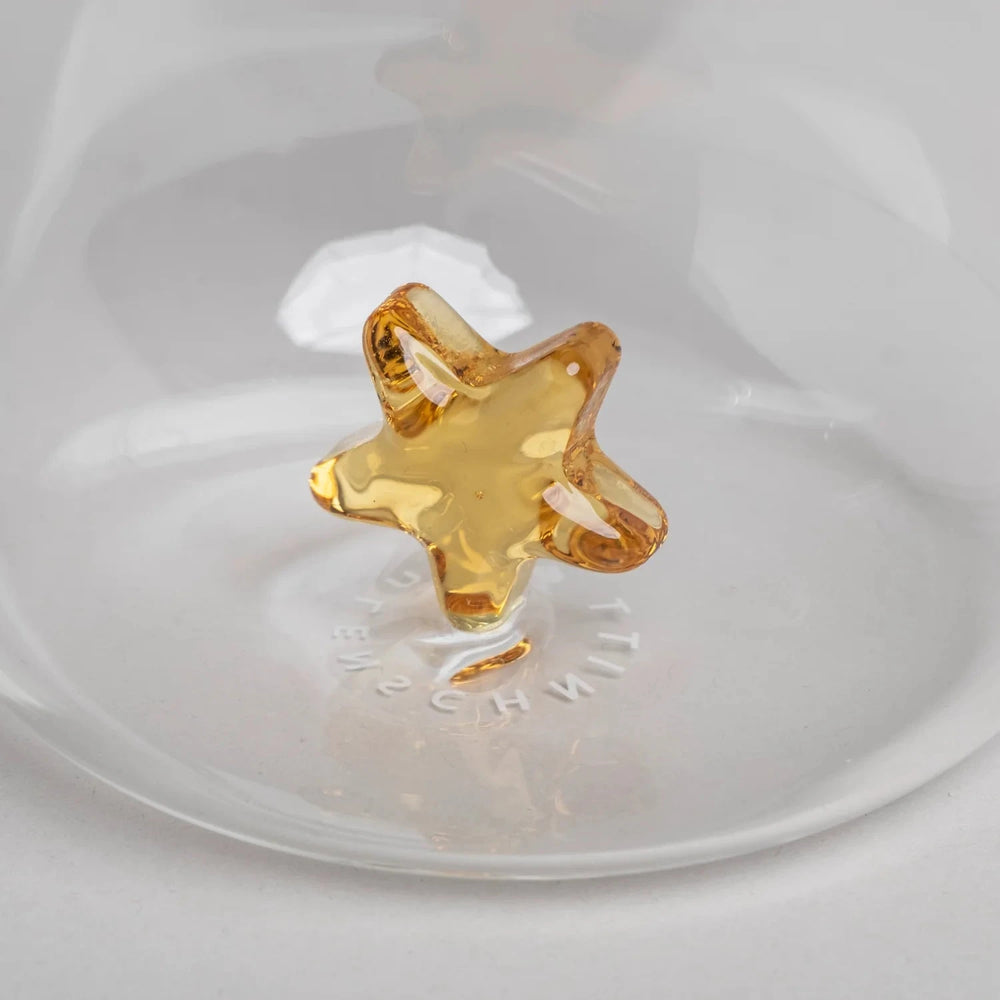 Detailaufnahme Stern aus dem Glas Sternfigur von Eulenschnitt.