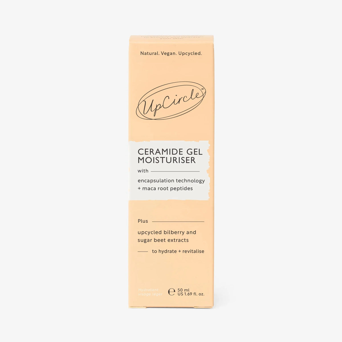 UpCircle Ceramide Gel Moisturiser mit Verpackung