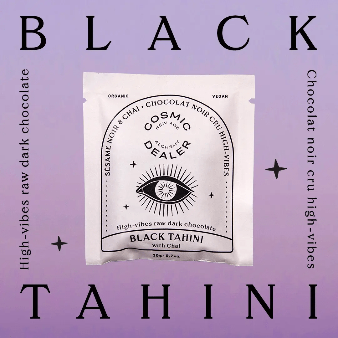 BLACK SESAME with CHAI - Box of 4 Chakra Chocolate - COSMIC DEALER