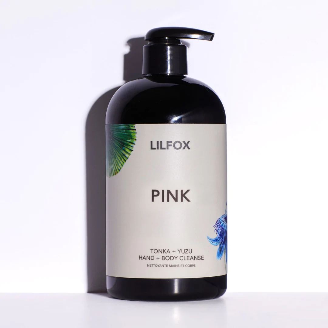 Lilfox Pink Cleanse Flasche vor weißem Hintergrund North Glow