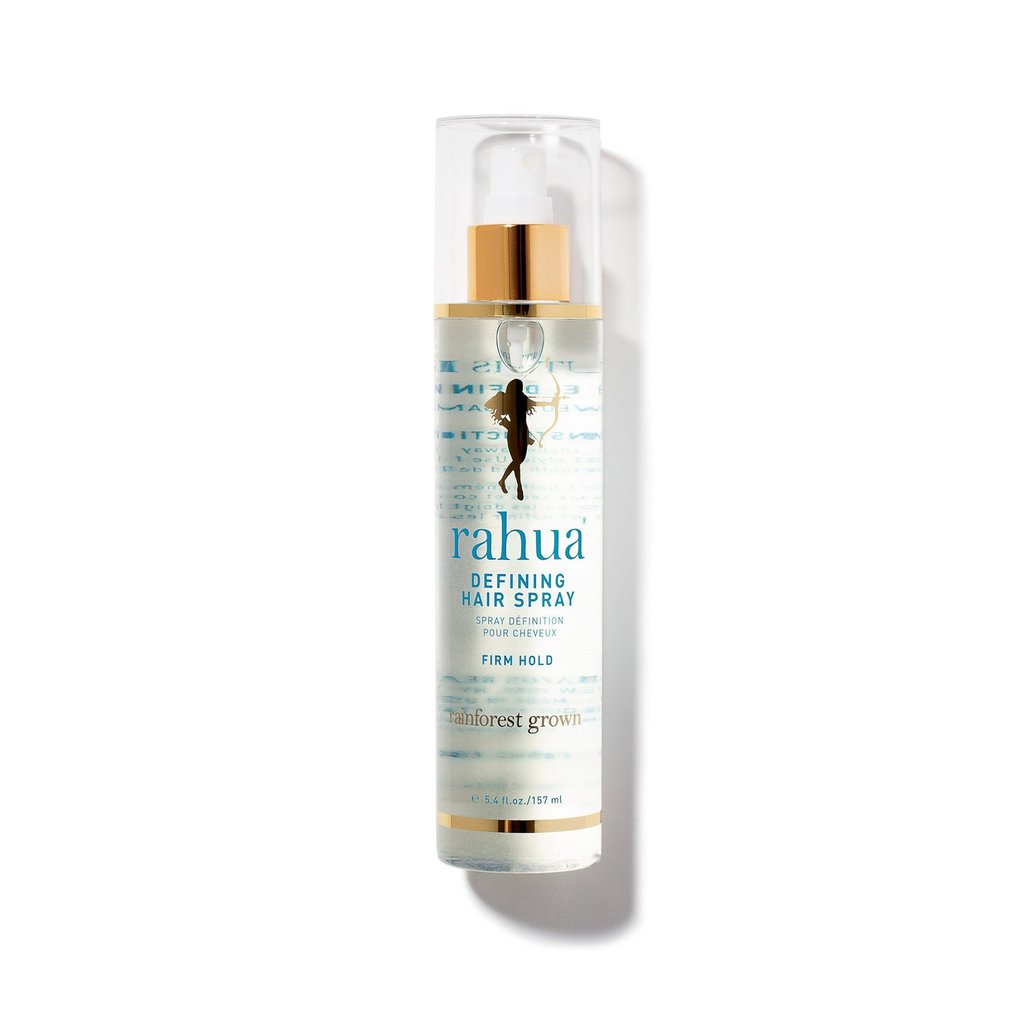 Rahua Defining Hair Spray Flasche vor weißem Hintergrund. North Glow