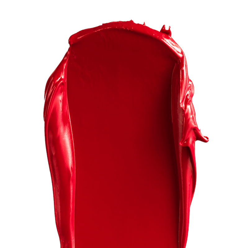 Texturbeispiel der All Over Colour Alizarin auf weißem Untergrund.