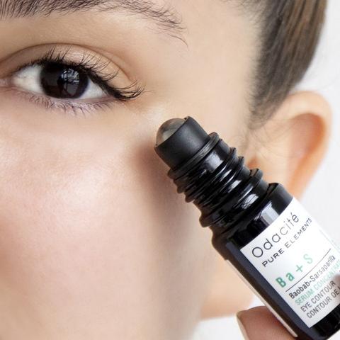 Ba+S | Augen Kontur Serum Baobab Sarsaparilla - Hochpotentes Augenserum mit kühlender Applikatorkugel