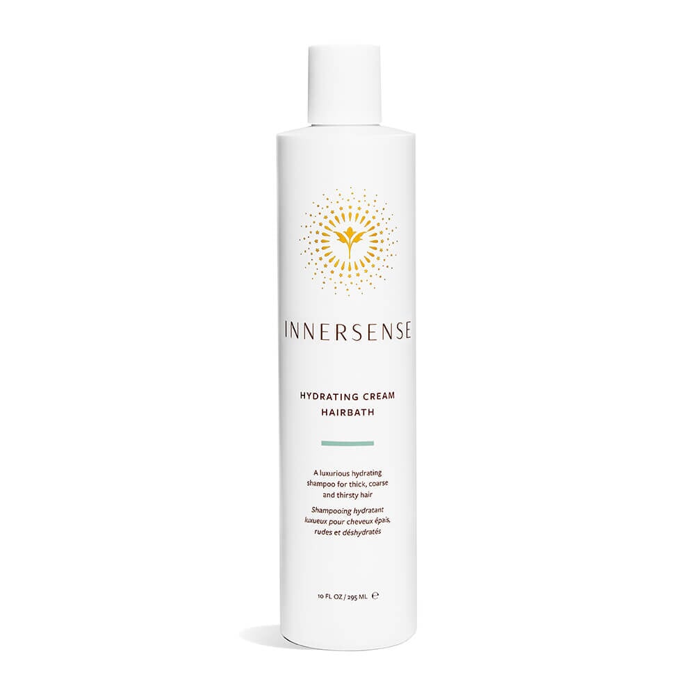 Innersense Hydrating Hairbath Flasche vor weißem Hintergrund.