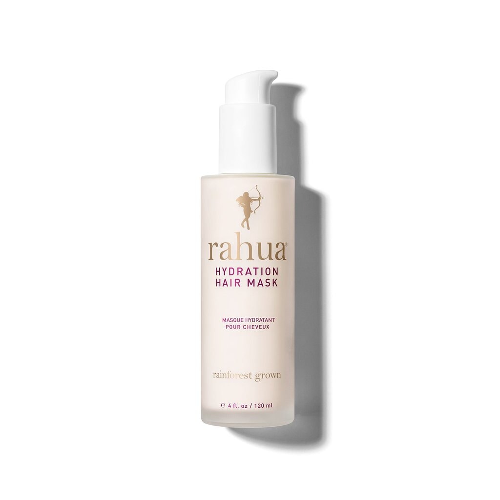 Rahua Hydration Hair Mask Flasche steht vor weißem Hintergrund.