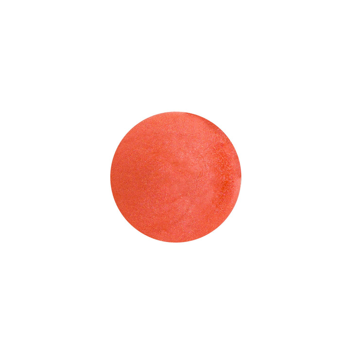 Farb- und Texturbeispiel der Lippenstiftfarbe Coral von Henné Organics.