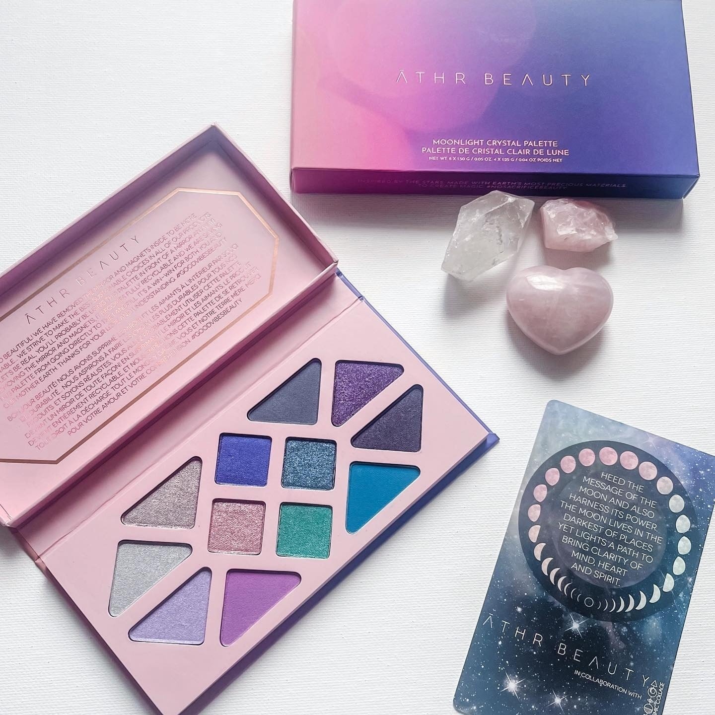 Moonlight Crystal Palette - Lidschattenpalette mit mauve und blau-grünen Tönen