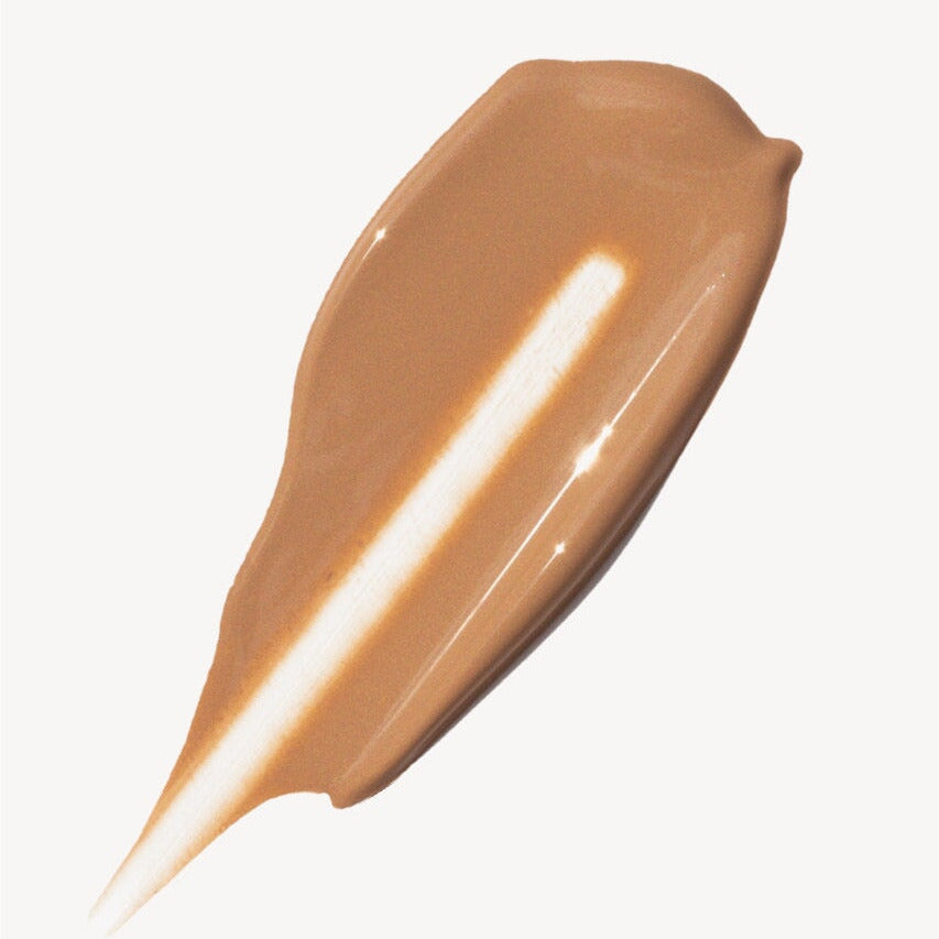 Texturbeispiel Oat Mild Foundation der Farbe Maple.