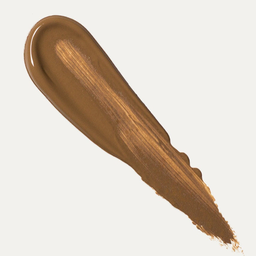 Texturbeispiel Oat Mild Foundation der Farbe Mocha.