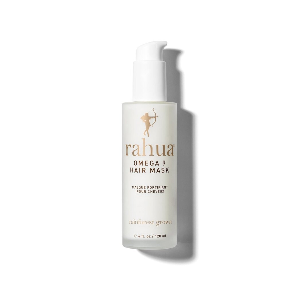 Rahua Omega 9 Hair Mask Flasche vor weißem Hintergrund.