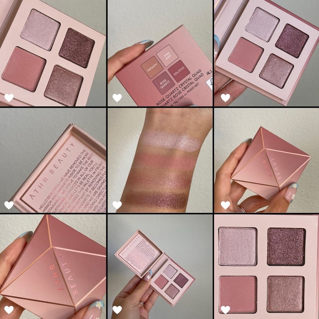 Rose Quartz Crystal Quad