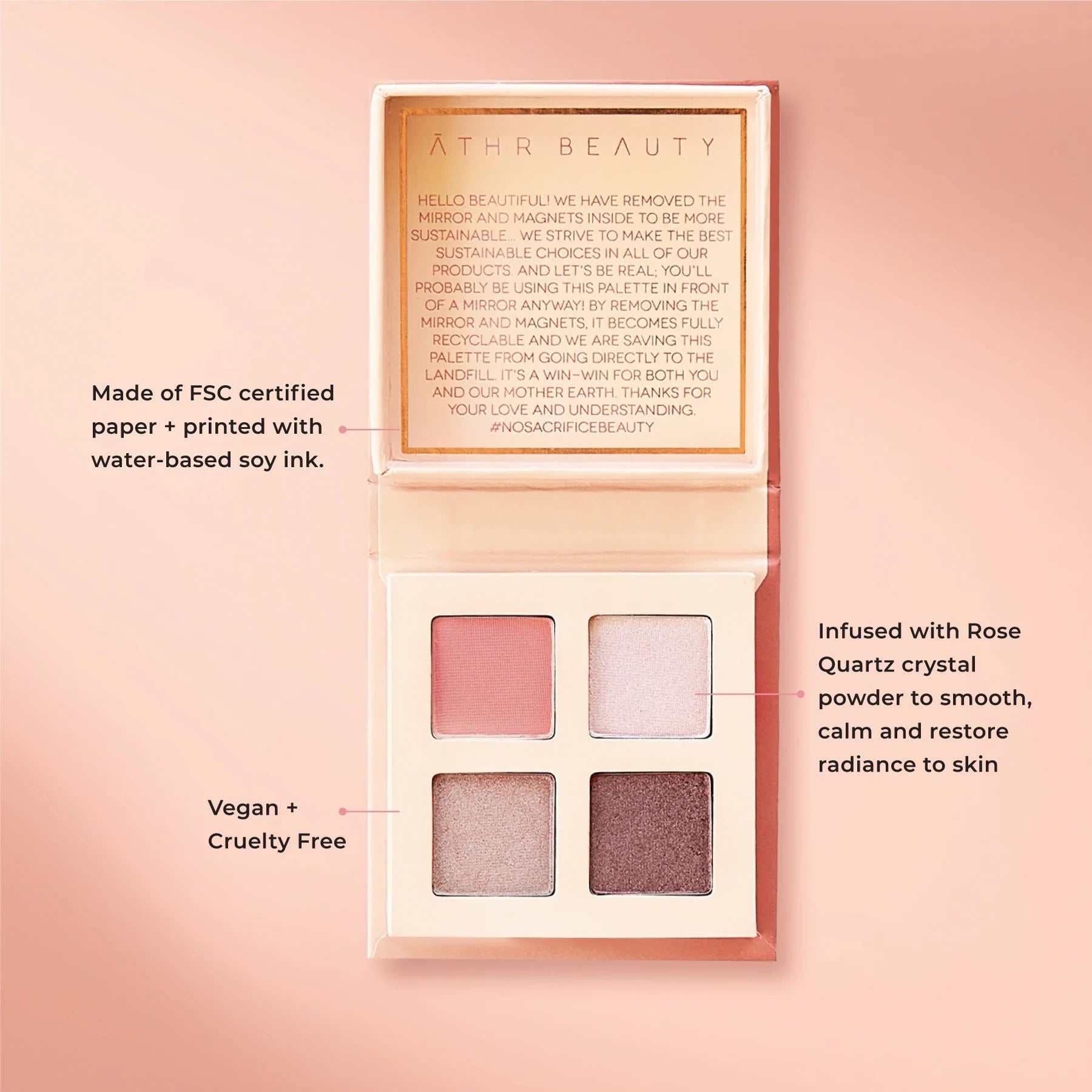 Rose Quartz Crystal Quad