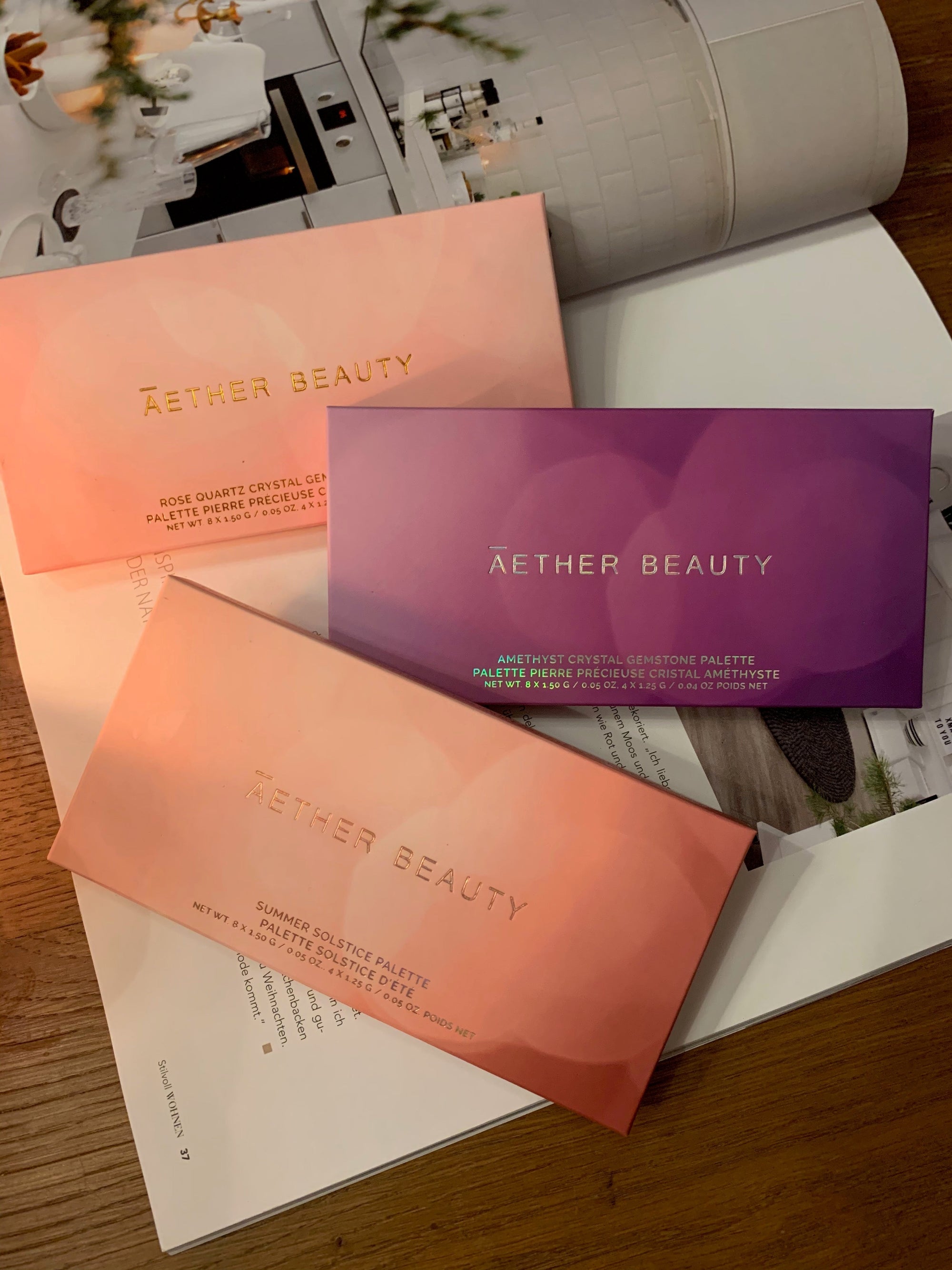 Natural cosmetics eye shadows and palettes