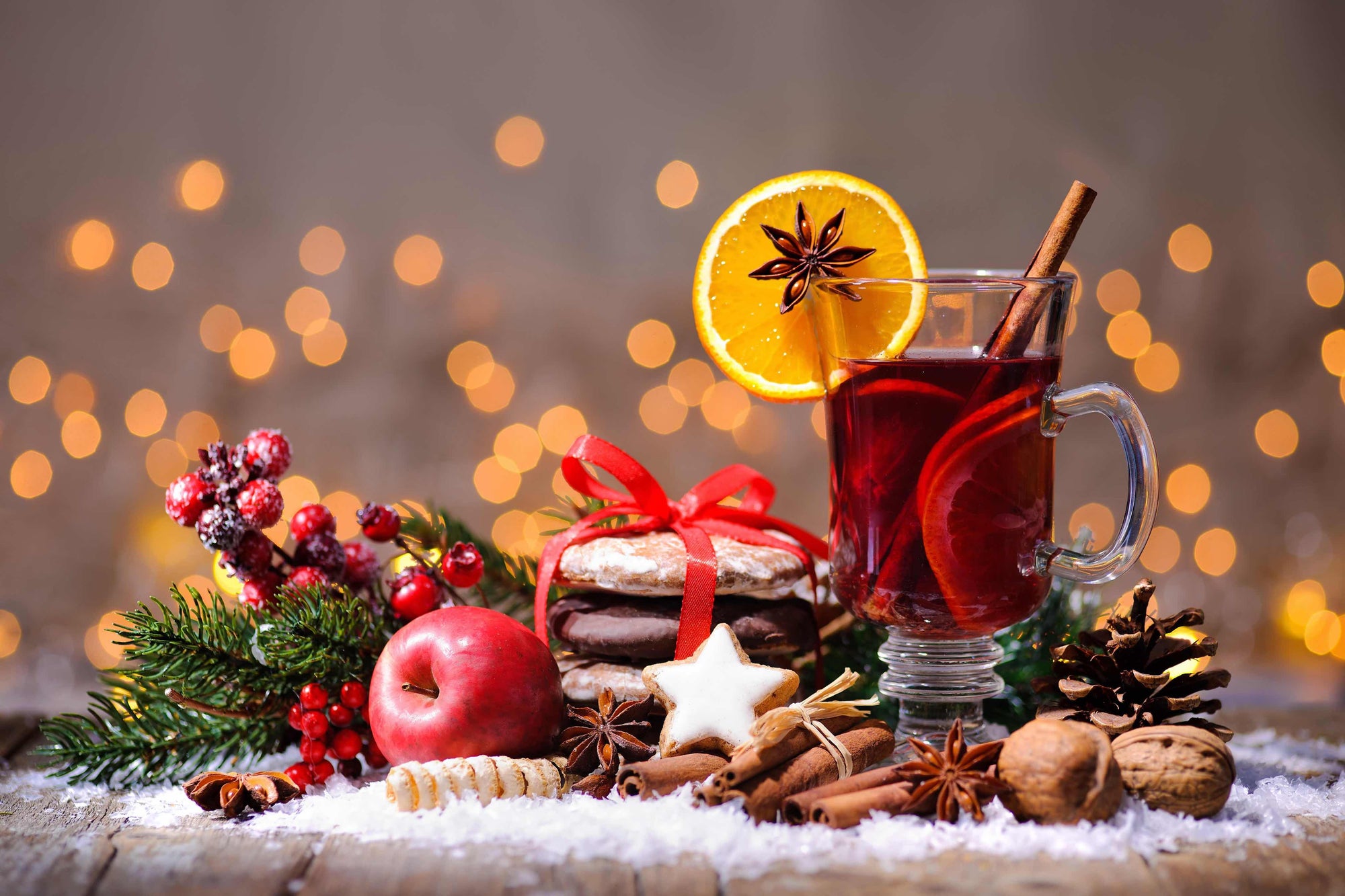 Weihnachtsgeschenke mit Schokolade & Tee