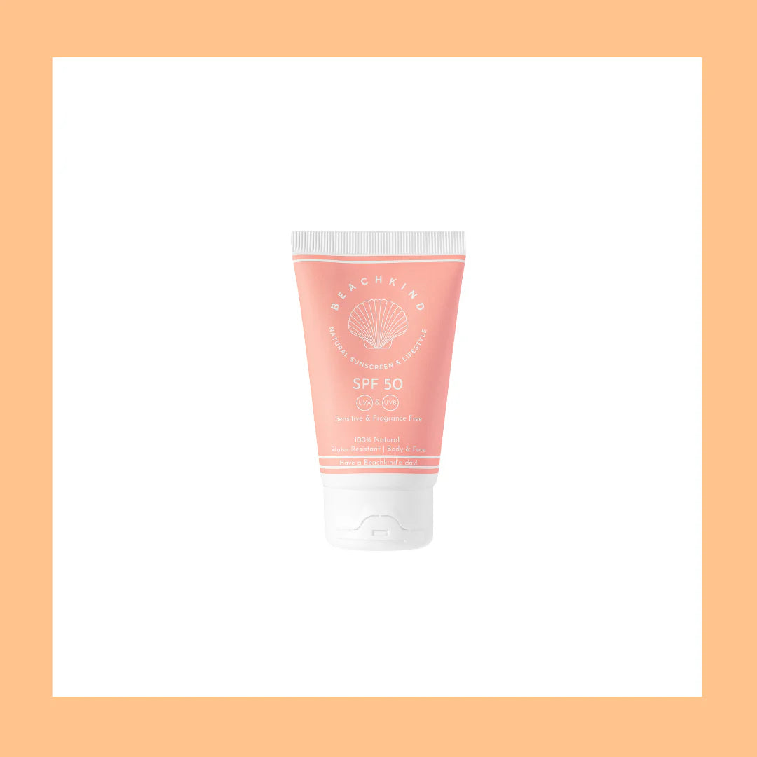 Beachkind - Natural Sunscreen SPF 50 Sensitive/ Sonnencreme für sensible Haut mit Lichtschutzfaktor 50 North Glow