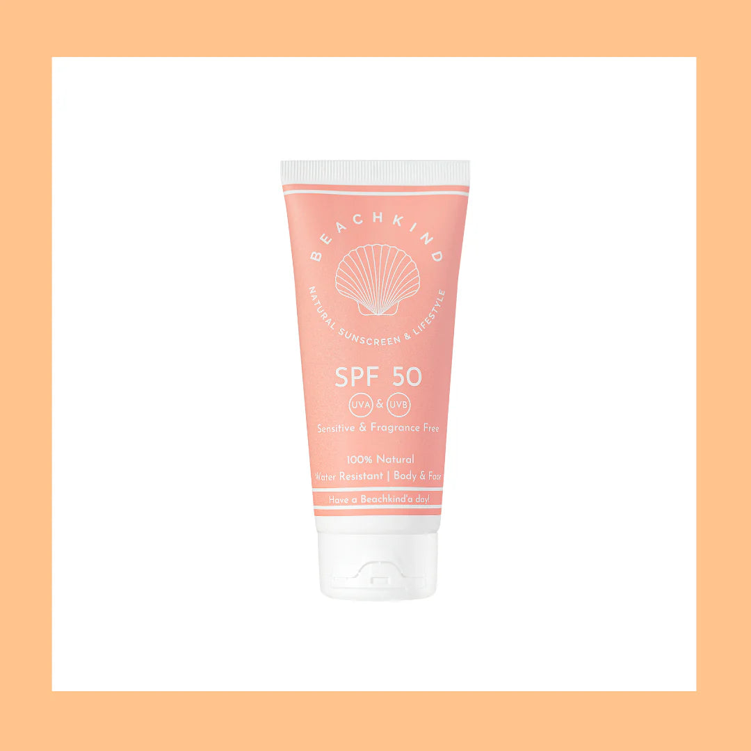 Beachkind - Natural Sunscreen SPF 50 Sensitive/ Sonnencreme für sensible Haut mit Lichtschutzfaktor 50 North Glow