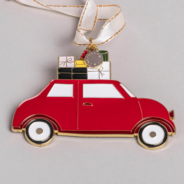 Baumschmuck "CHRISTMAS CAR" aus Metall | Eulenschnitt