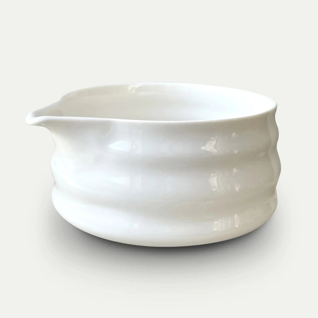 Health Bar Matcha Mixing Bowl pearly white.