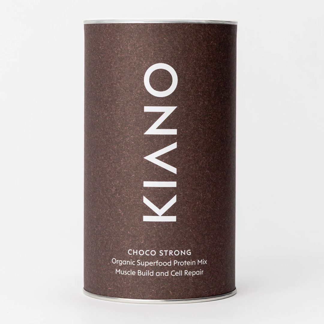 Kiano Choco Strong Dose vor weißem Hintergrund. North Glow