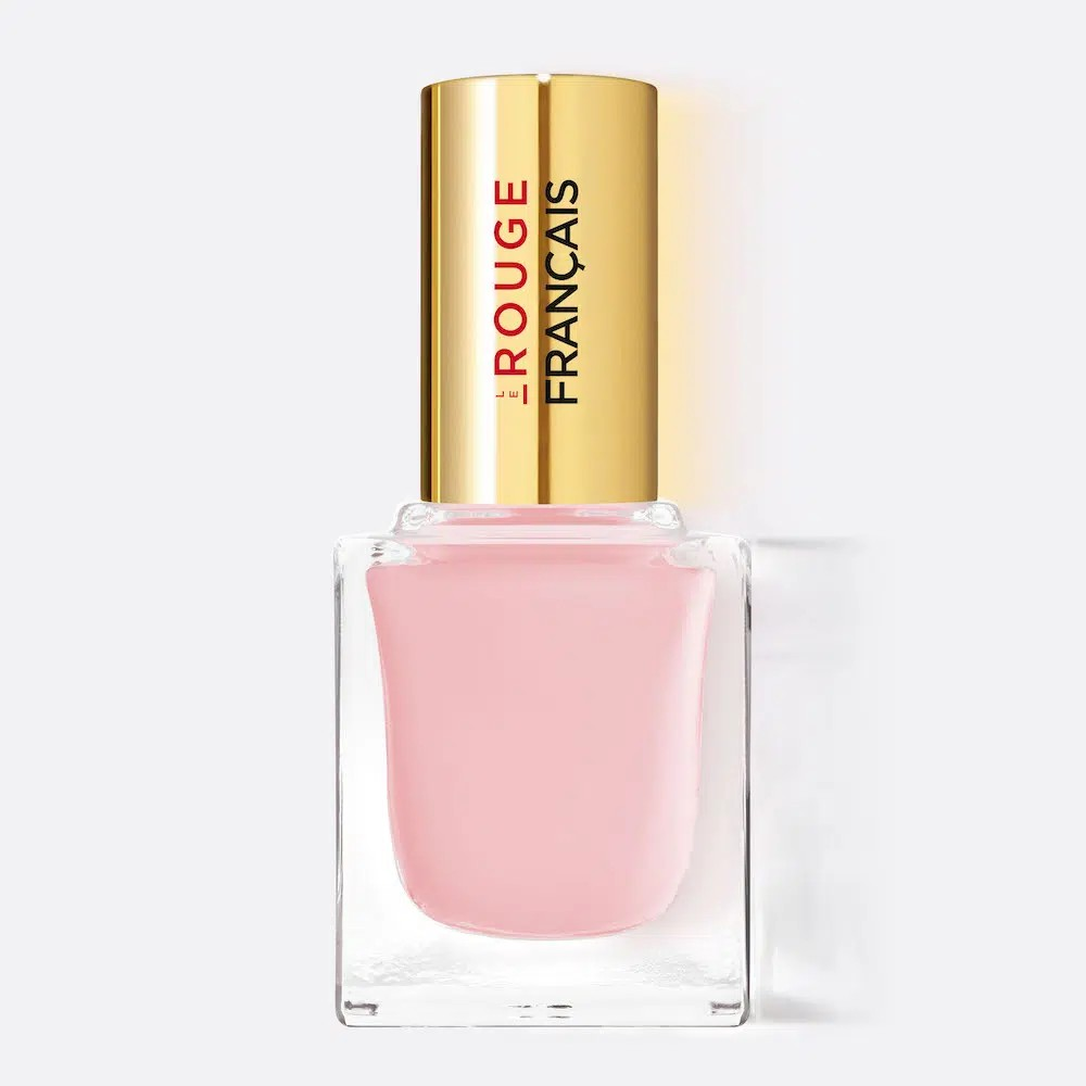 Le Rouge Francais Nagellack Nude 963 Himanthalia Flasche steht vor weißem Hintergrund.
