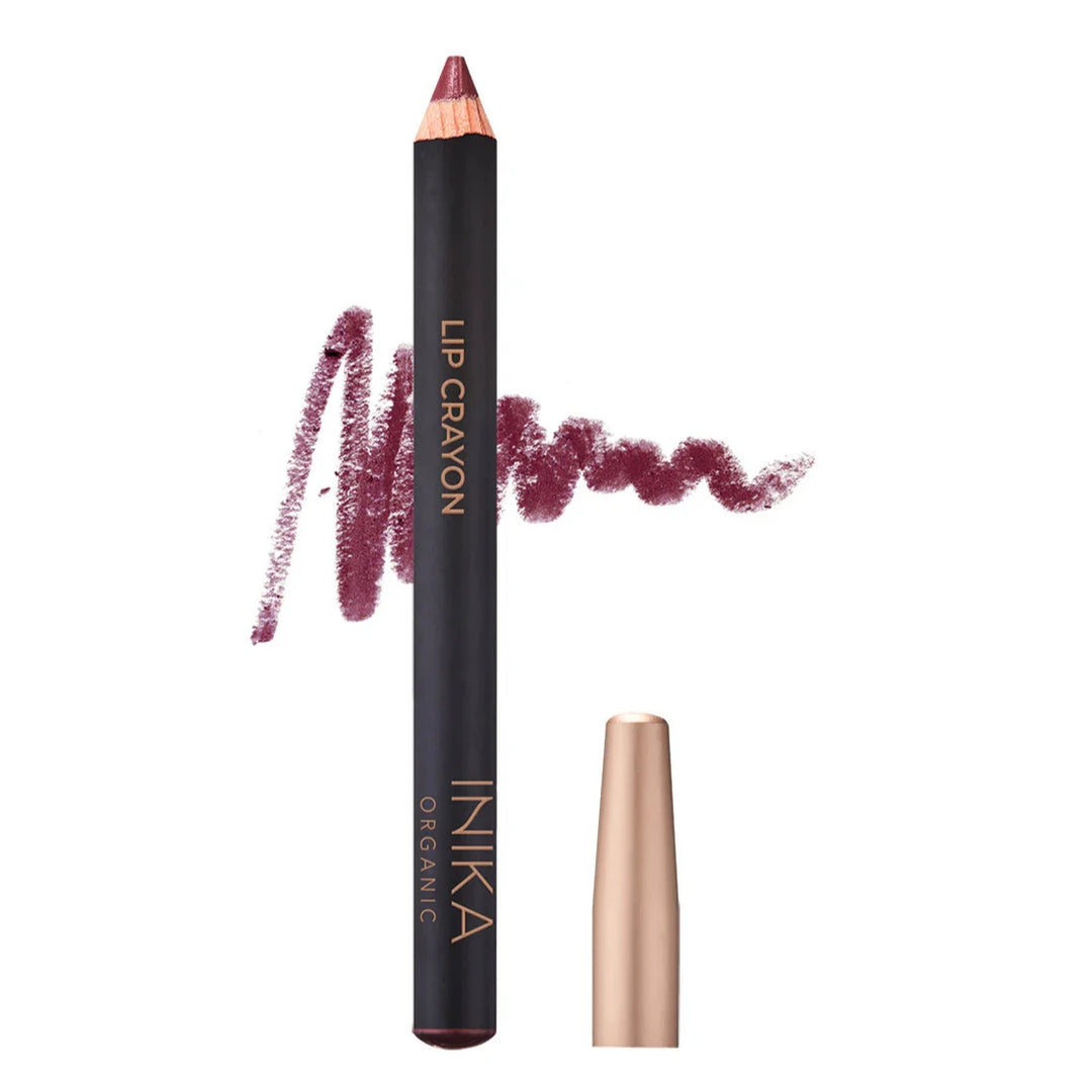 Lipstick Crayon Deep Plum mit geöffnetem Deckel. North Glow