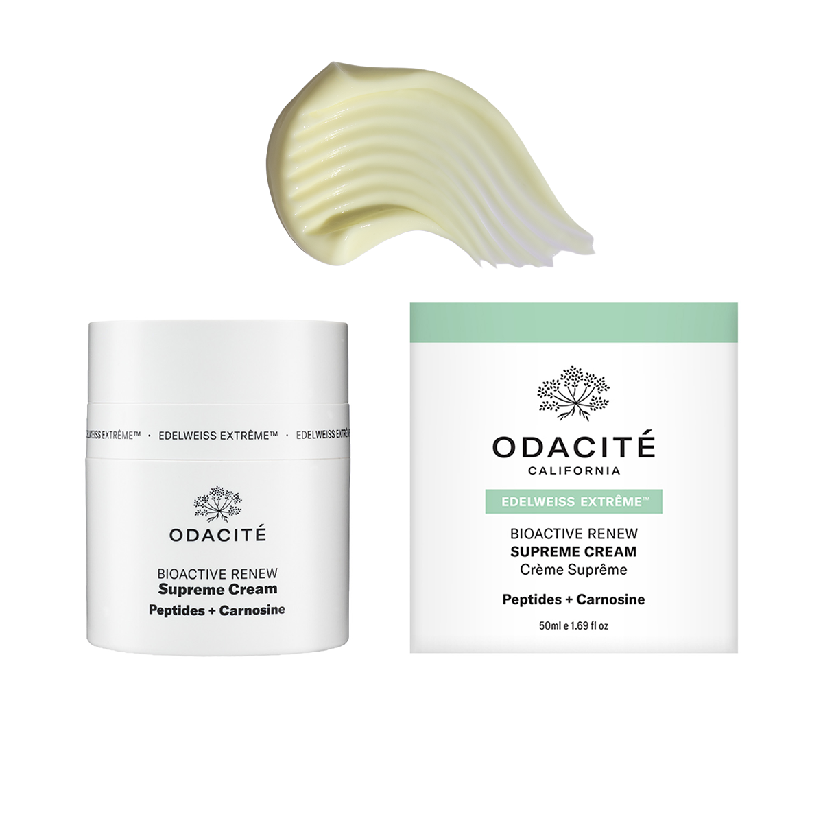 BIOACTIVE RENEW Supreme Cream Edelweiss Extrême® Peptides + Carnosine - ODACITÉ