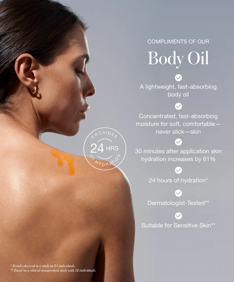 Luxuriöses Körperöl von RMS Beauty mit seidiger Öltextur
