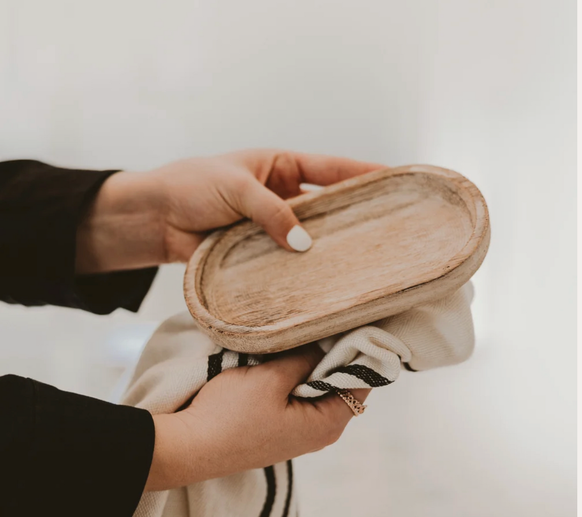 Rustic Wood Tray - dekoratives Holztablett