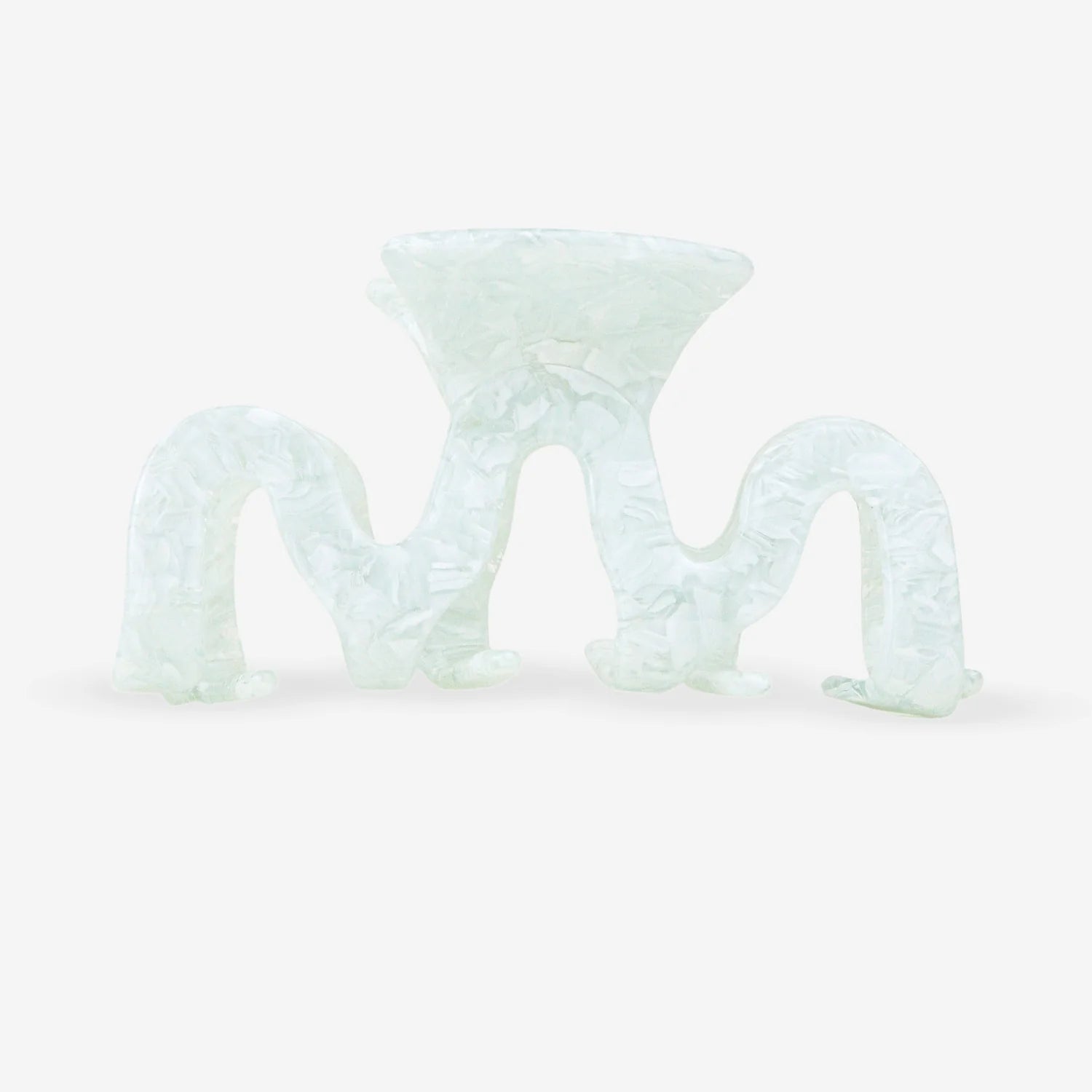 SASSTIE Grand Wave Ice Turquoise Haarklammer vor weißem Hintergrund.