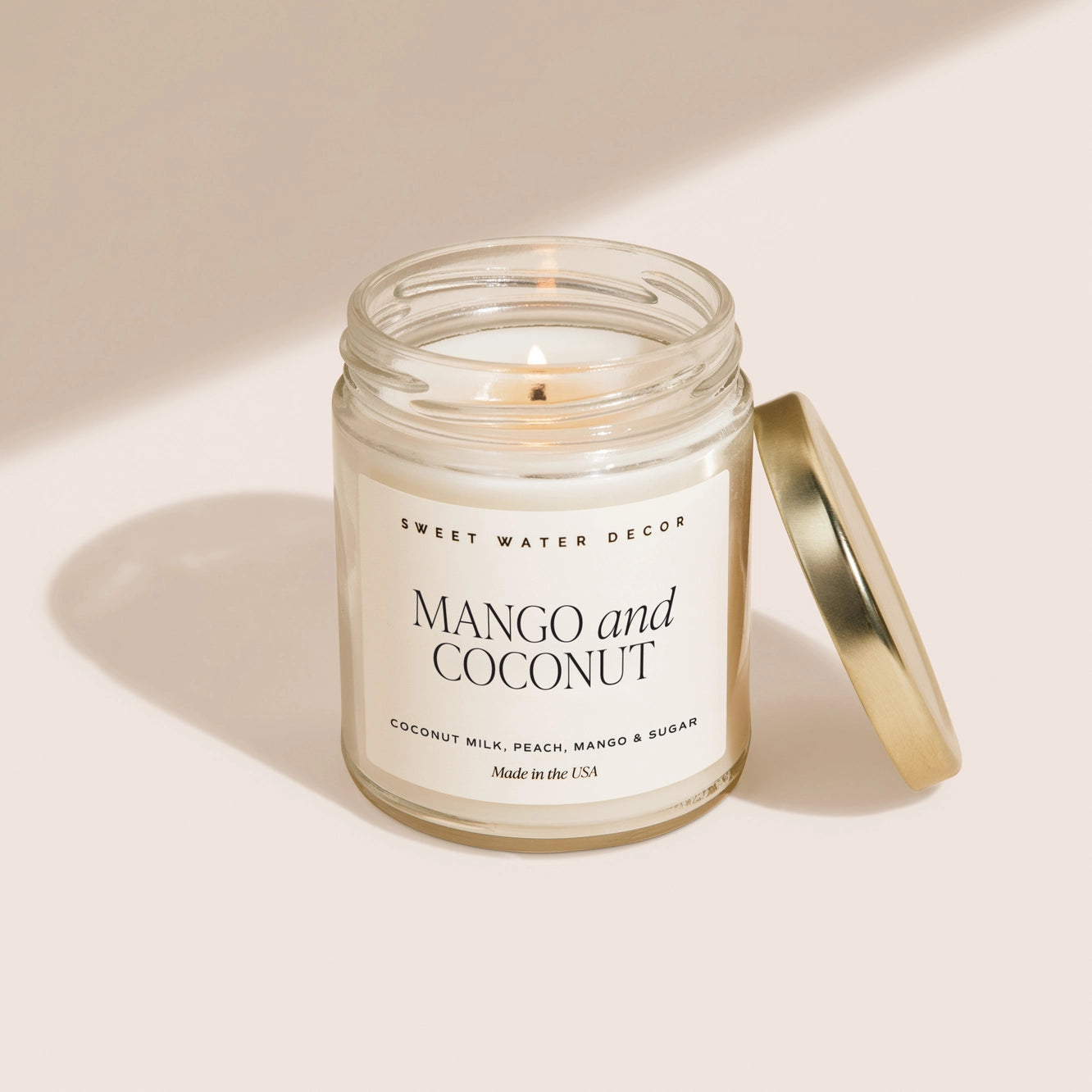 Sweet Water Decor Mango & Coconut Kerze mit Premium-Duftöl und Baumwoll-Docht