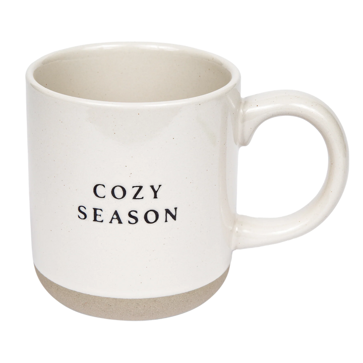 Cremefarbene Kaffeetasse "Cozy Season" (gemütliche Jahreszeit)