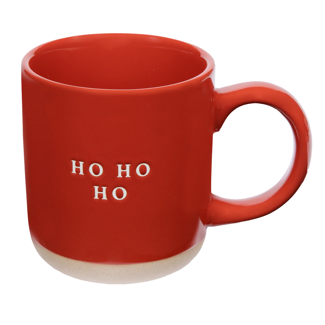 Rote Weihnachtstasse "Ho Ho Ho" aus Steingut North Glow