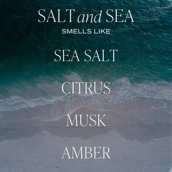 Sojawachskerze "SALT and SEA" gestreift | Duftkerze SWEET WATER DECOR
