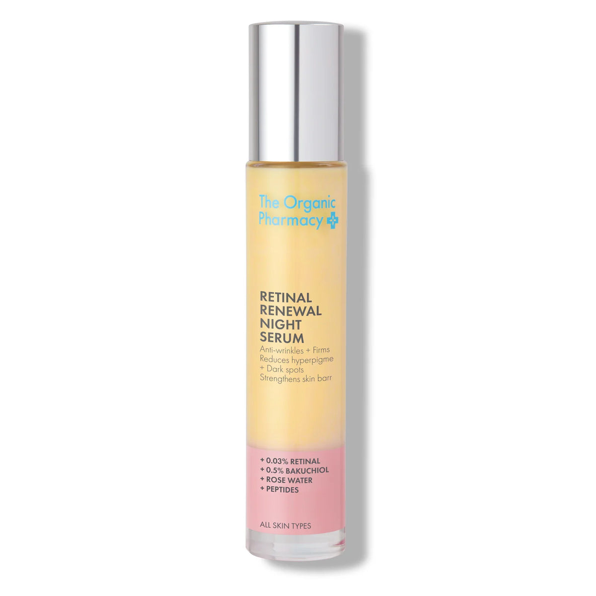 The Organic Pharmacy Retinal Renewal Night Serum 35 ml vor weißem Hintergrund.