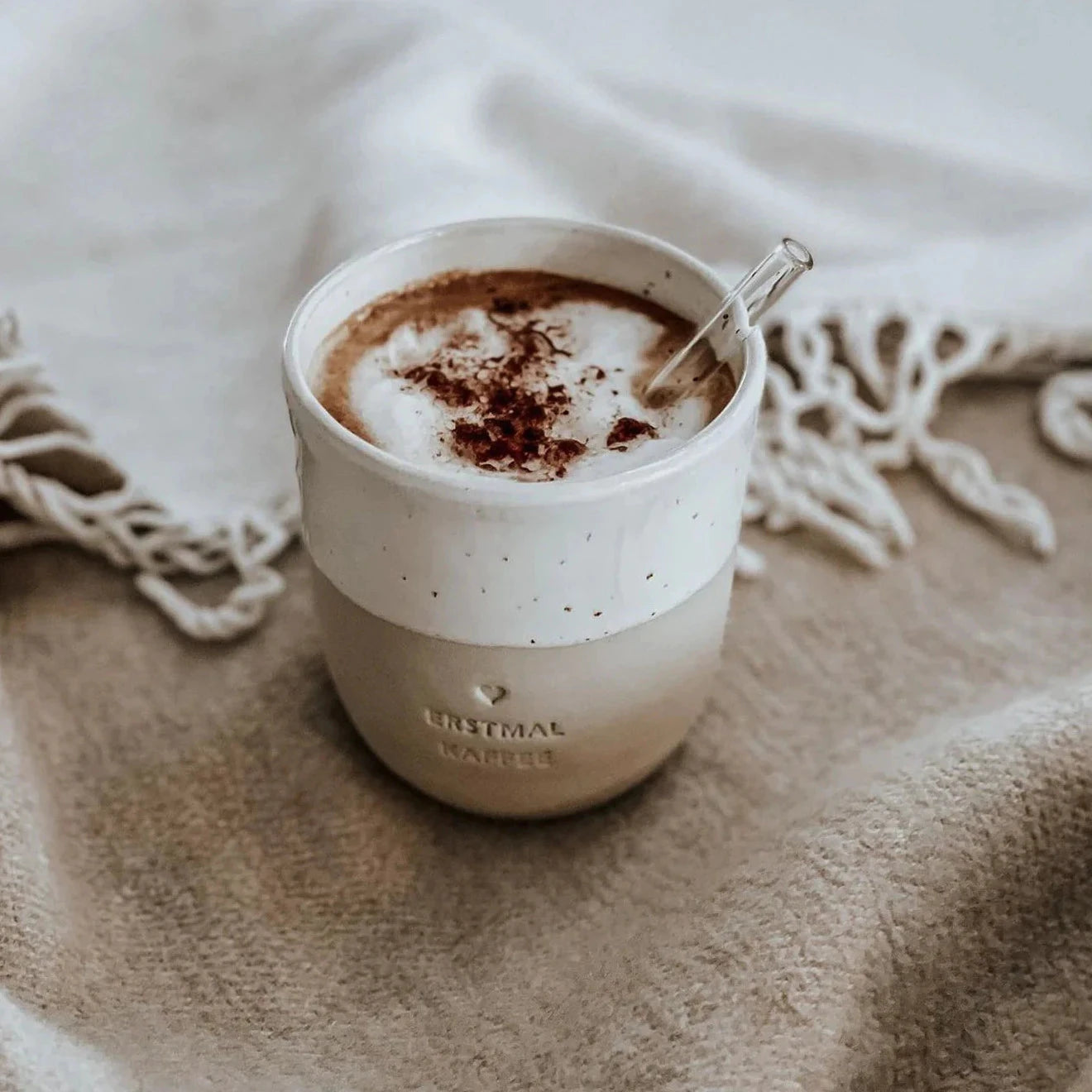 Becher ERSTMAL KAFFEE - Eulenschnitt