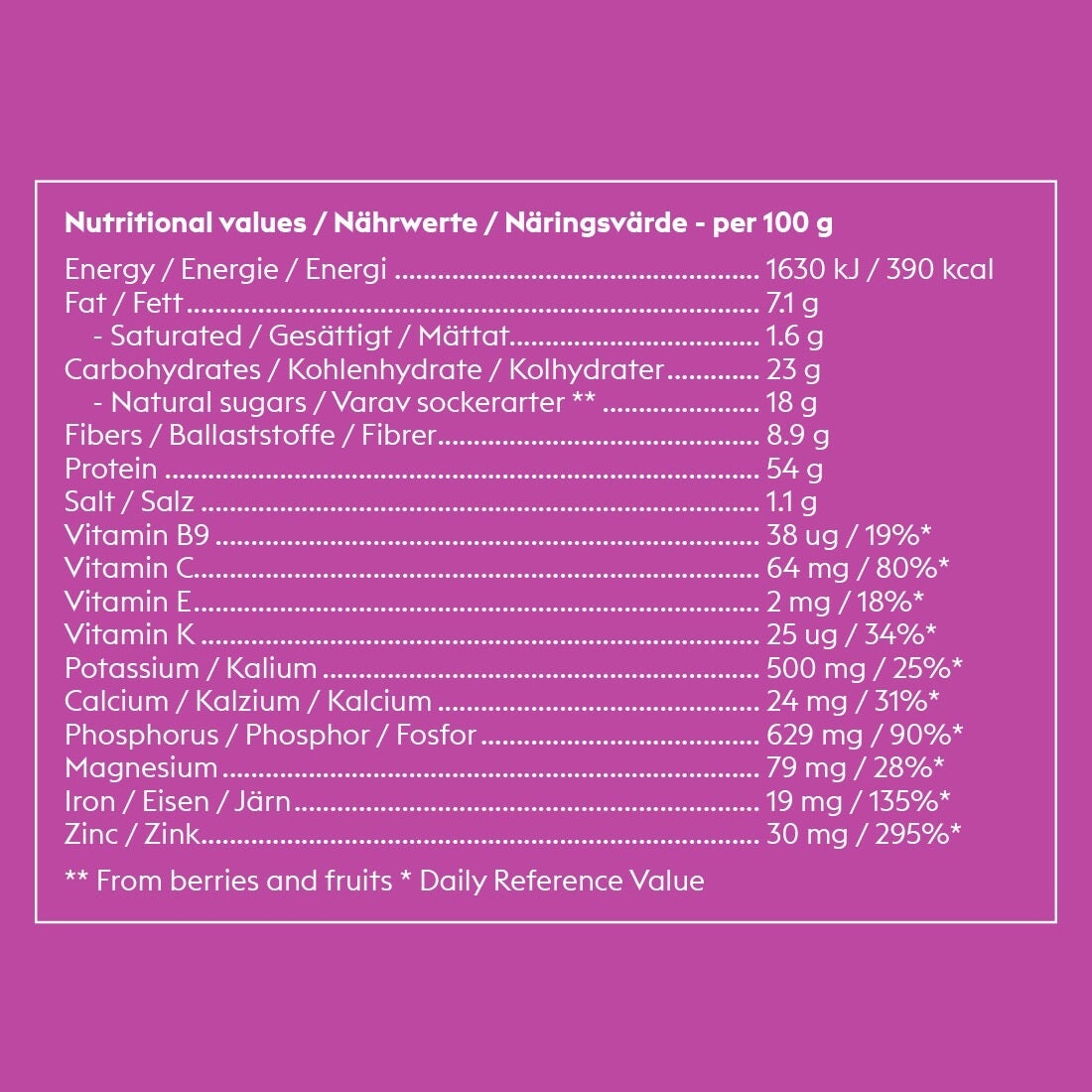 Berry Strong - Vegan protein powder with organic superfood berries