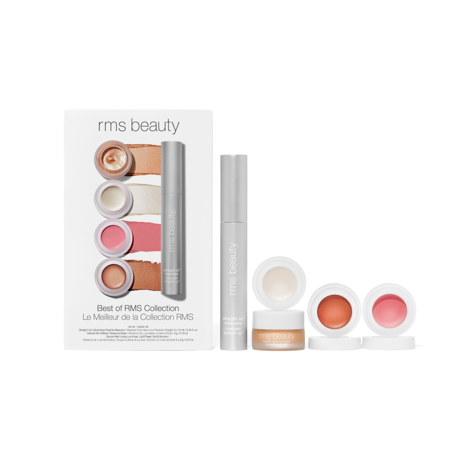 Alle Produkte der Best of RMS Collection – natürlicher Glow, frische Farbe und voluminöse Wimpern