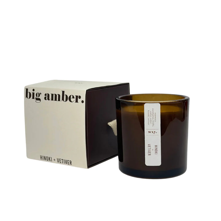 amber. HINOKI + VETIVER | the grounding scent. | Duftkerze - wxy.