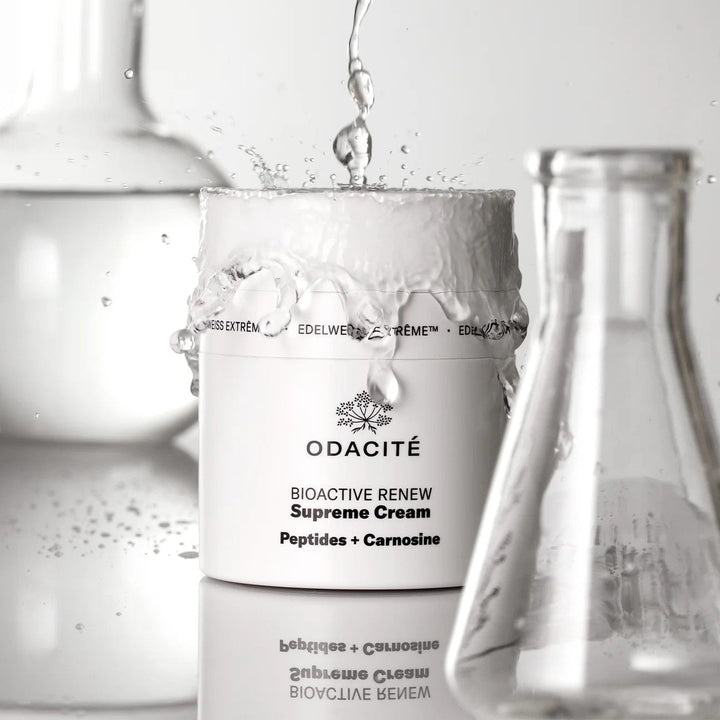 Odacité Bioactive Renew Supreme Cream mit Edelweiss Extrême® – luxuriöse Anti-Aging-Gesichtspflege in eleganter Verpackung