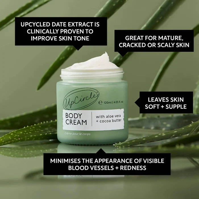 UpCircle Natural Body Cream mit Aloe Vera, Cocoa Butter und pflanzlichen Ölen North Glow